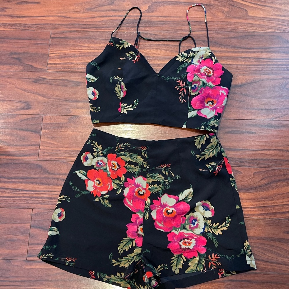 Leith shorts and crop top from Nordstrom